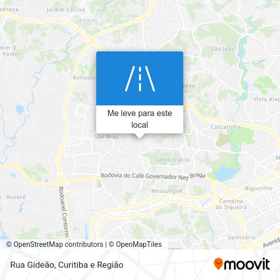 Rua Gideão mapa