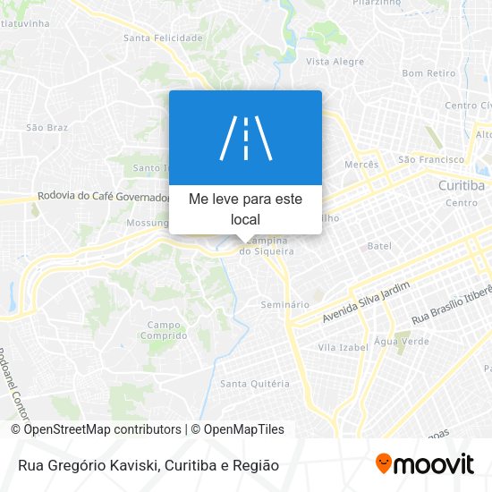 Rua Gregório Kaviski mapa