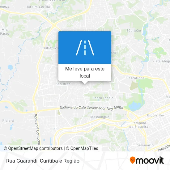 Rua Guarandi mapa