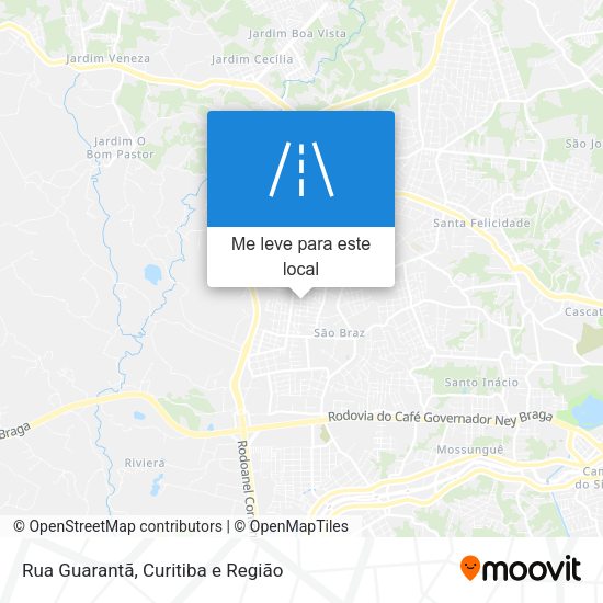 Rua Guarantã mapa