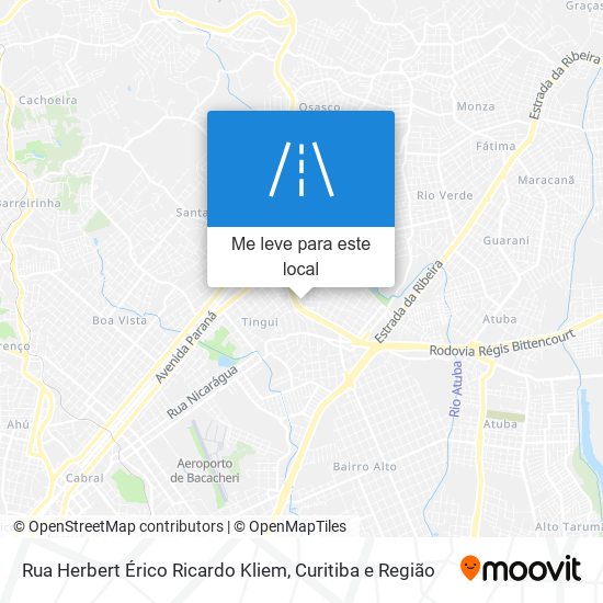 Rua Herbert Érico Ricardo Kliem mapa