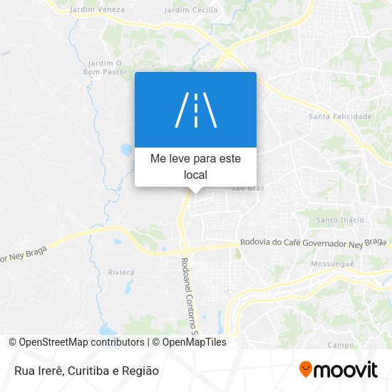 Rua Irerê mapa