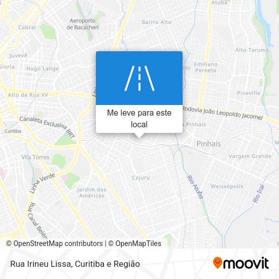 Rua Irineu Lissa mapa