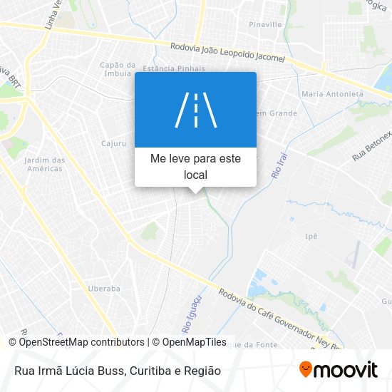 Rua Irmã Lúcia Buss mapa