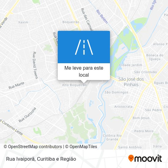 Rua Ivaiporã mapa