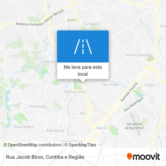 Rua Jacob Biron mapa