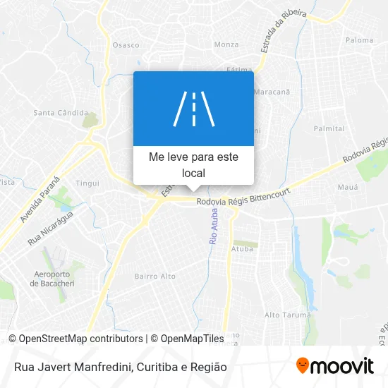 Rua Javert Manfredini mapa