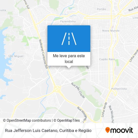 Rua Jefferson Luís Caetano mapa