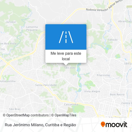 Rua Jerônimo Milano mapa