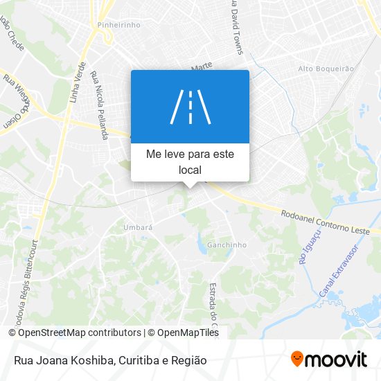 Rua Joana Koshiba mapa