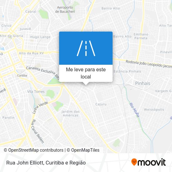 Rua John Elliott mapa