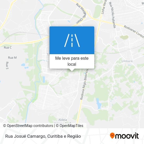 Rua Josué Camargo mapa