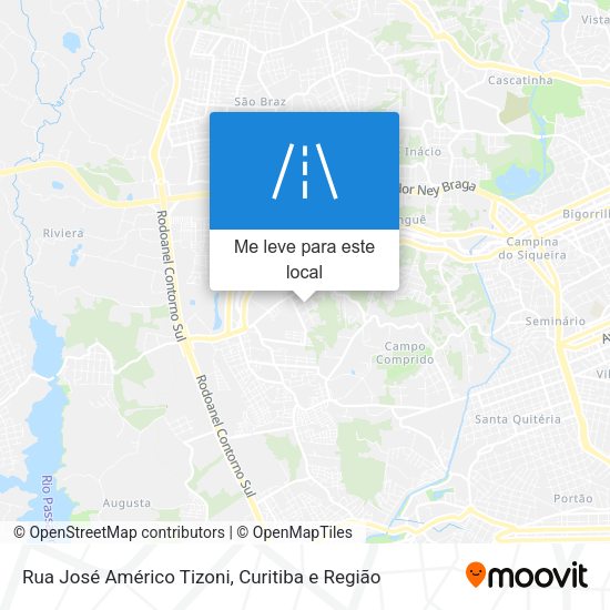 Rua José Américo Tizoni mapa