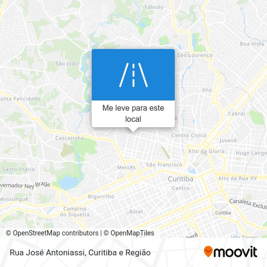 Rua José Antoniassi mapa