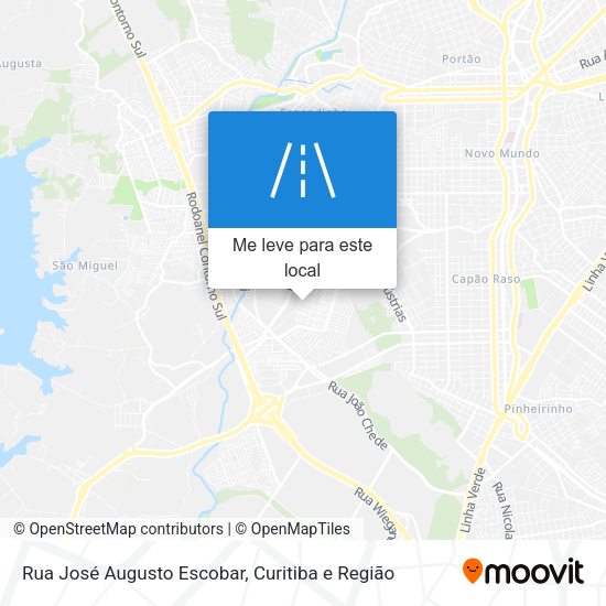 Rua José Augusto Escobar mapa