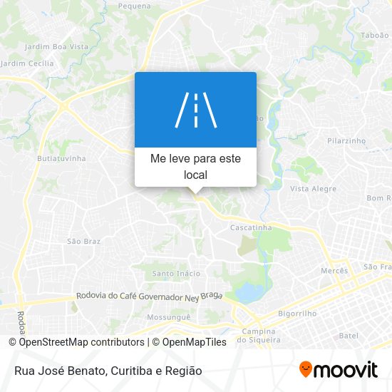 Rua José Benato mapa