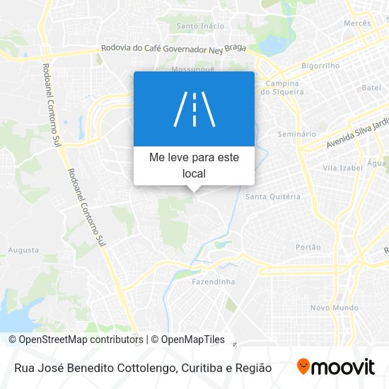 Rua José Benedito Cottolengo mapa
