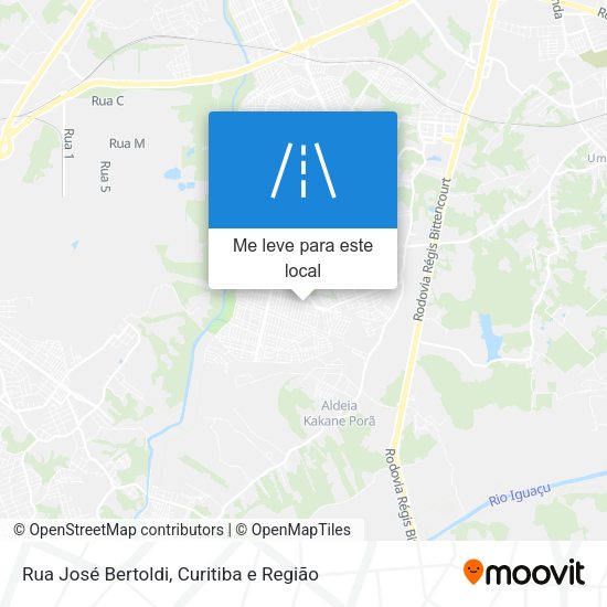 Rua José Bertoldi mapa