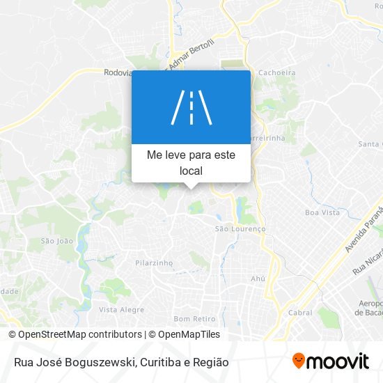 Rua José Boguszewski mapa