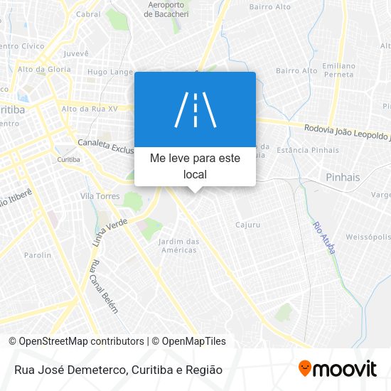 Rua José Demeterco mapa