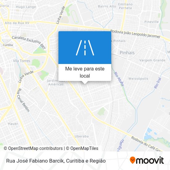 Rua José Fabiano Barcik mapa