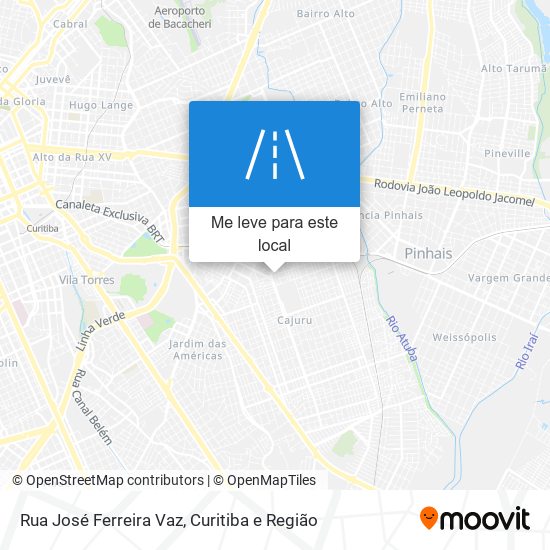 Rua José Ferreira Vaz mapa