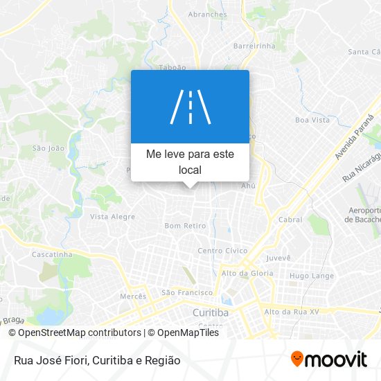 Rua José Fiori mapa