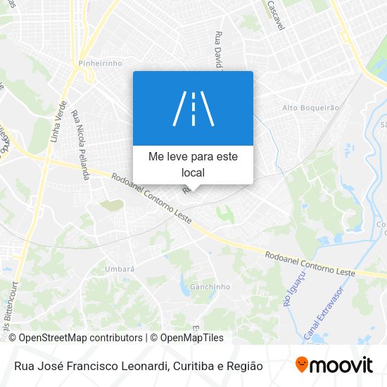 Rua José Francisco Leonardi mapa