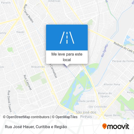 Rua José Hauer mapa