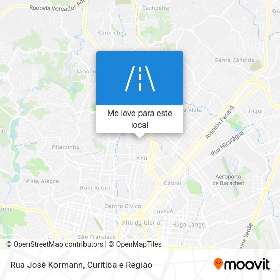 Rua José Kormann mapa