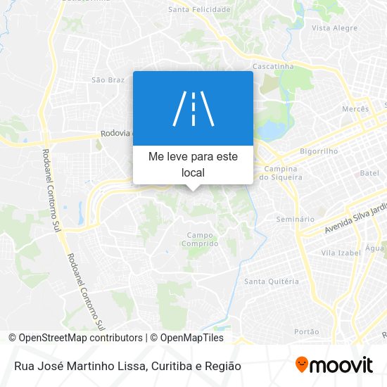 Rua José Martinho Lissa mapa