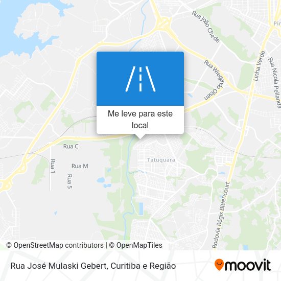 Rua José Mulaski Gebert mapa
