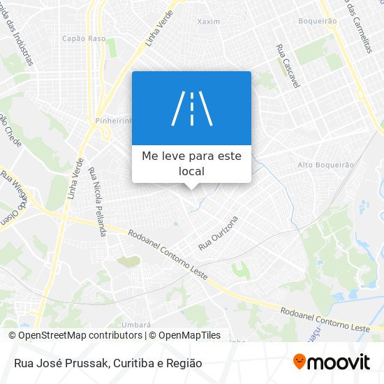 Rua José Prussak mapa