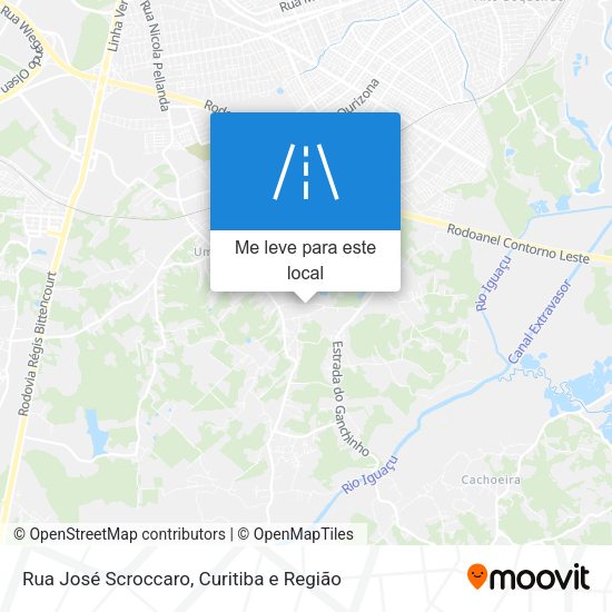 Rua José Scroccaro mapa