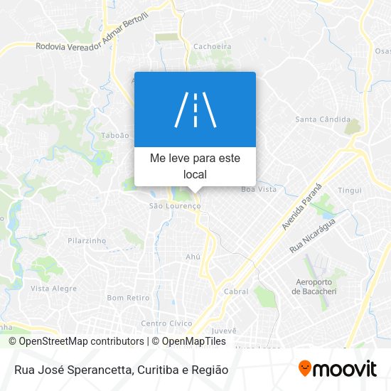 Rua José Sperancetta mapa