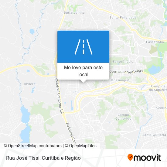 Rua José Tissi mapa