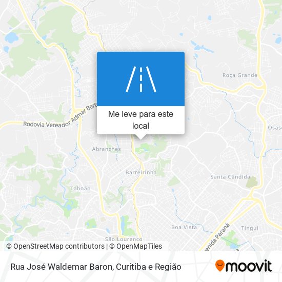 Rua José Waldemar Baron mapa