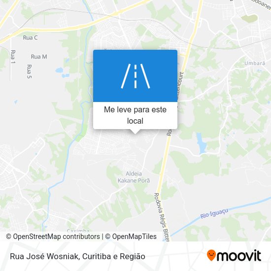 Rua José Wosniak mapa