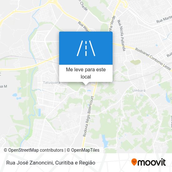 Rua José Zanoncini mapa