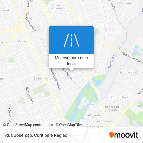 Rua José Zap mapa