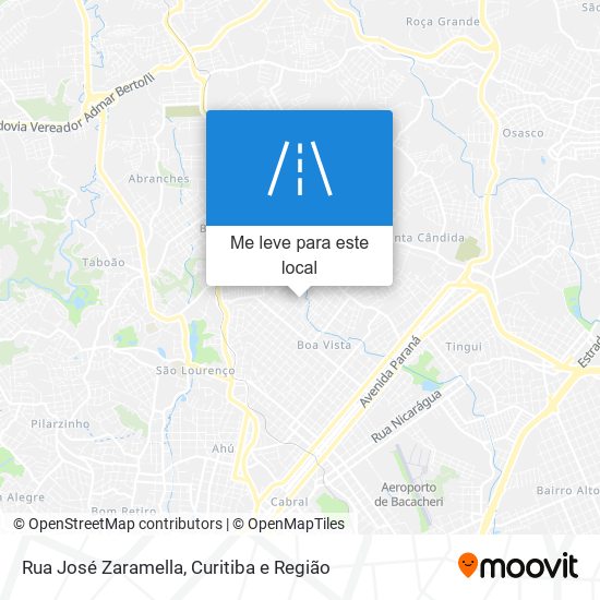 Rua José Zaramella mapa