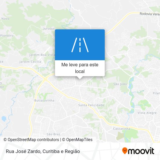 Rua José Zardo mapa