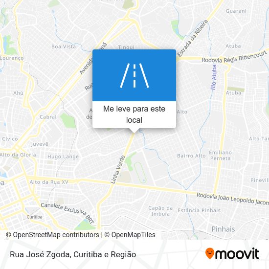Rua José Zgoda mapa