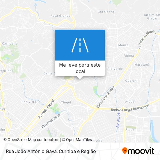 Rua João Antônio Gava mapa