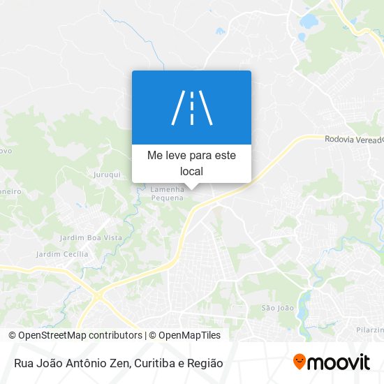 Rua João Antônio Zen mapa