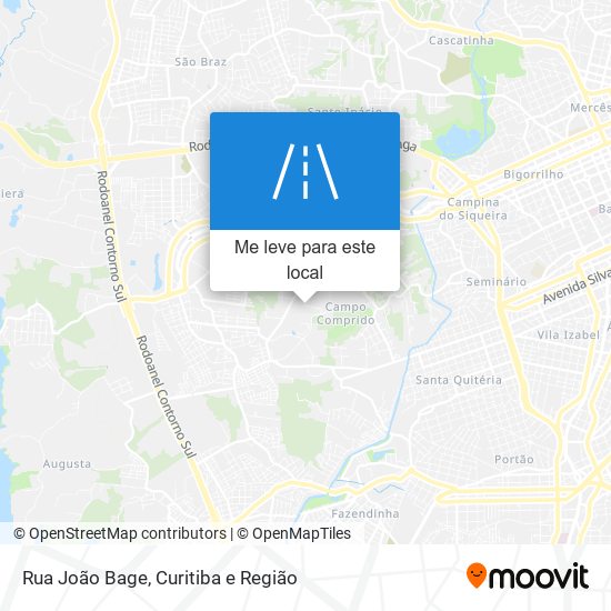 Rua João Bage mapa