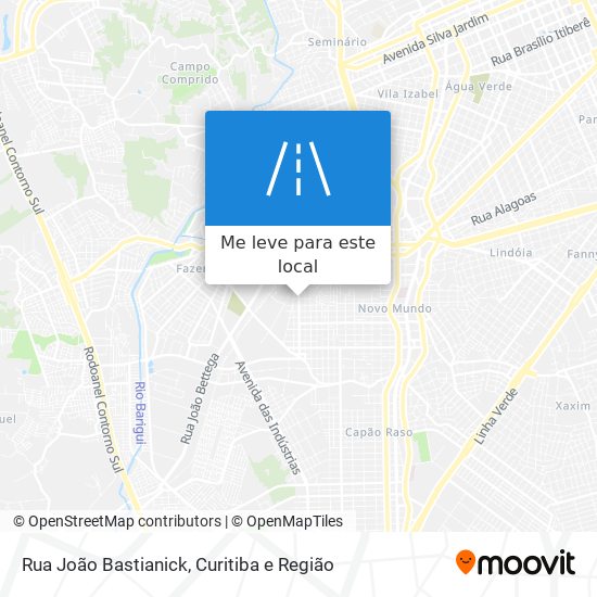 Rua João Bastianick mapa