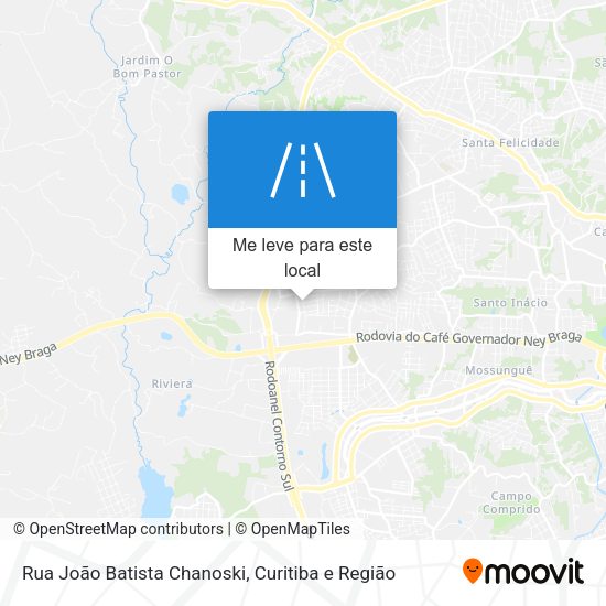 Rua João Batista Chanoski mapa