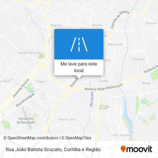 Rua João Batista Scucato mapa