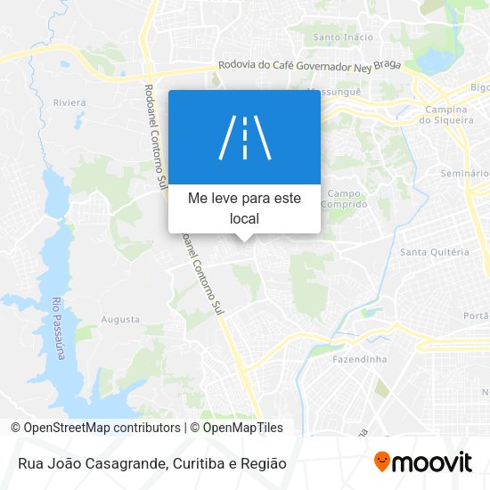 Rua João Casagrande mapa